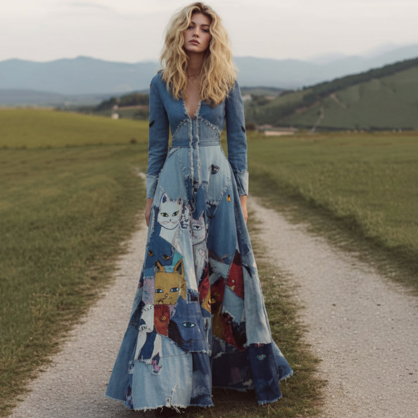 Trendy Fashion Printed Women's Dress