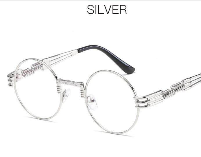 John Lennon Round Steampunk Mirrored Sunglasses