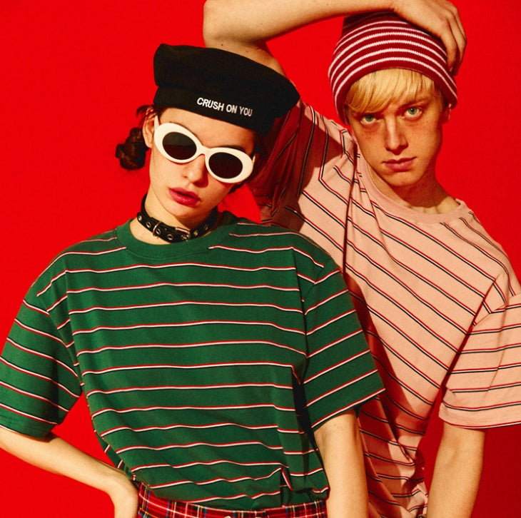 Harajuku Striped Casual Tee Primordials