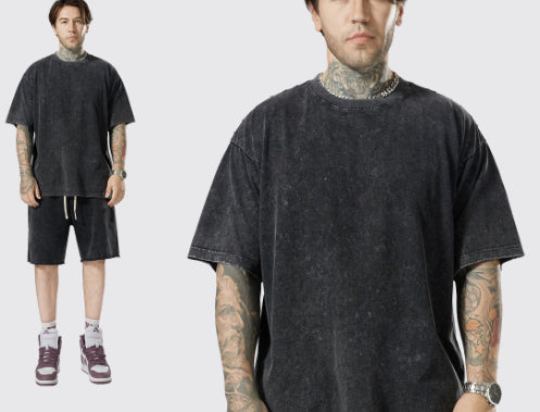Men's Summer, Retro Streetwear, Loose Short-Sleeve
