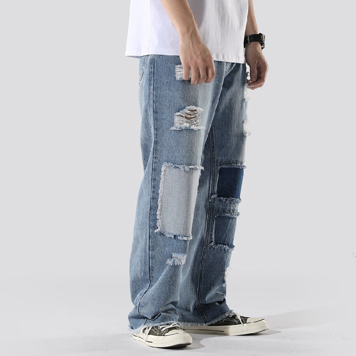 Ins French Overalls Men's Baggy Daddy Pants - Whispering Winds