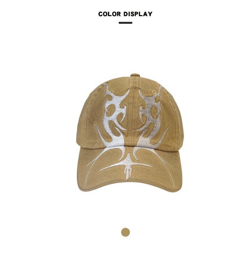 Flame Embroidered Streetwear Baseball Cap Primordials