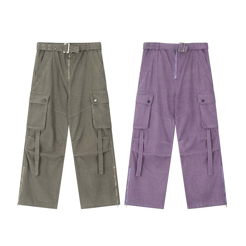 Multi-Pocket Hip-Hop Cargo Jeans