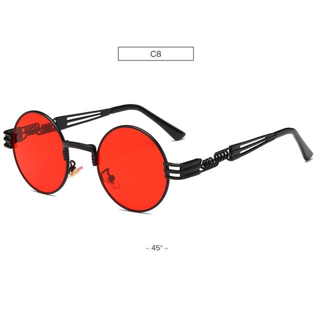 John Lennon Round Steampunk Mirrored Sunglasses