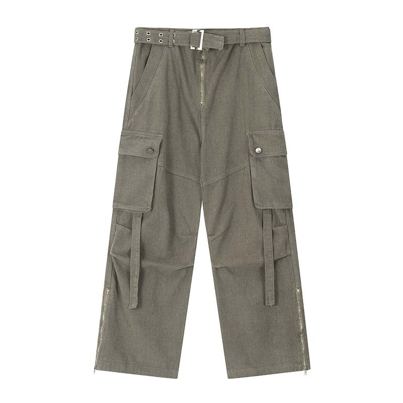 Multi-Pocket Hip-Hop Cargo Jeans