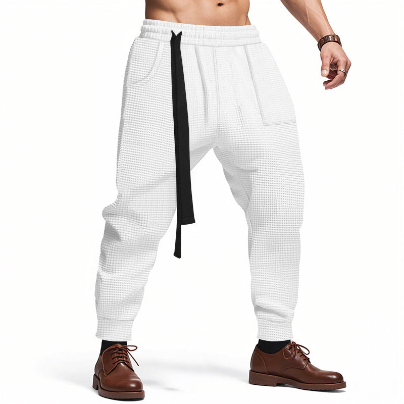 Solid Waffle-Knit Joggers Primordials
