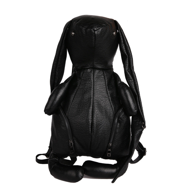 Oversized Bunny Leather Streetwear Backpack Primordials
