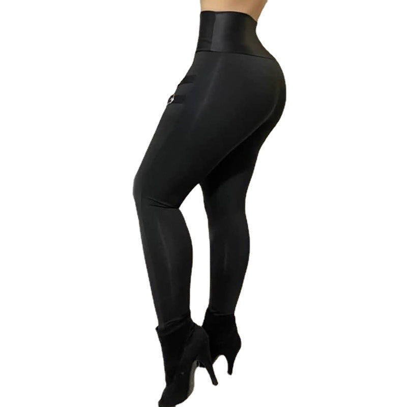 High-Waist Skinny Pencil Leggings