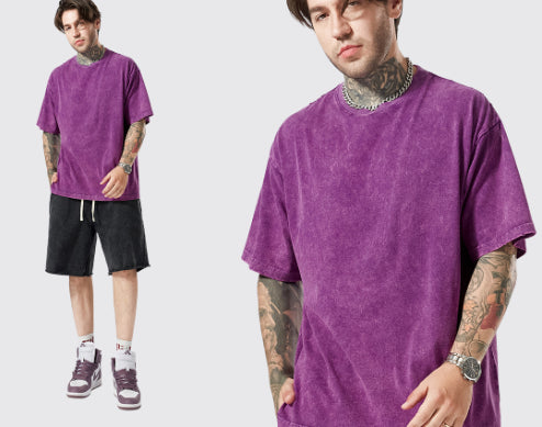 Men's Summer, Retro Streetwear, Loose Short-Sleeve