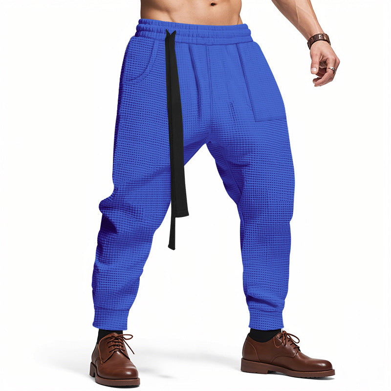 Solid Waffle-Knit Joggers Primordials