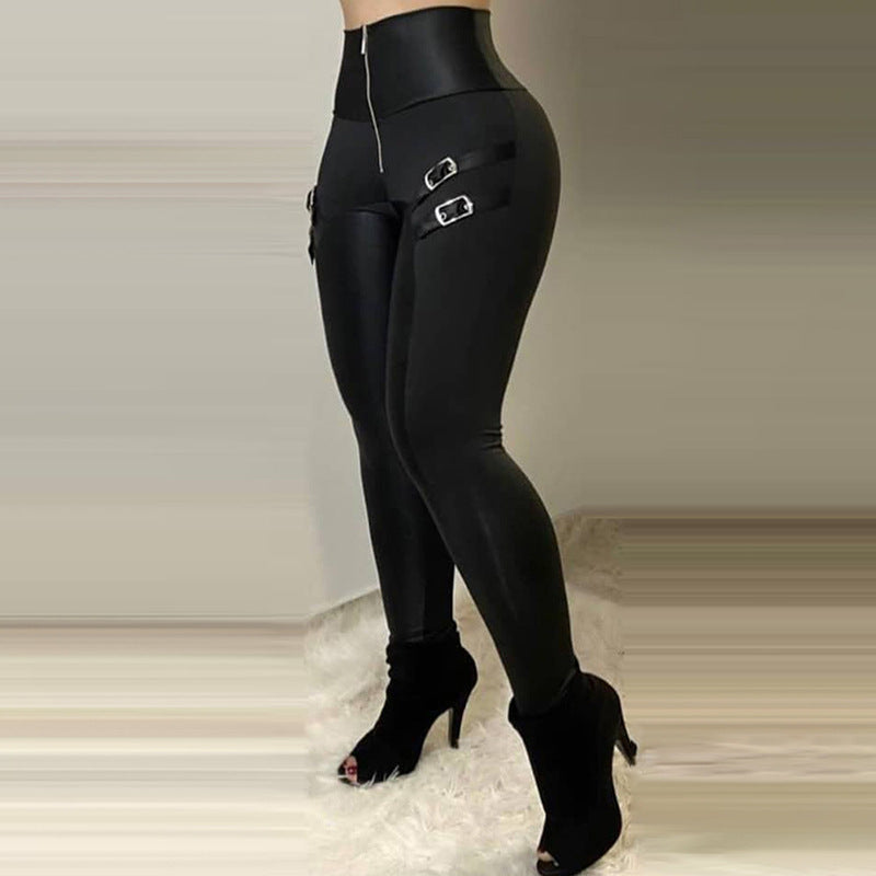 High-Waist Skinny Pencil Leggings