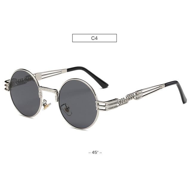 John Lennon Round Steampunk Mirrored Sunglasses