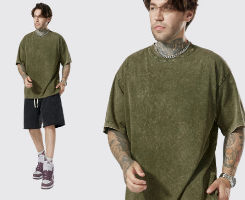 Men's Summer, Retro Streetwear, Loose Short-Sleeve
