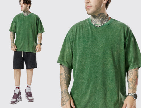 Men's Summer, Retro Streetwear, Loose Short-Sleeve