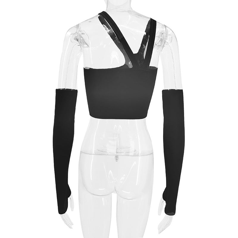 Irregular Split Oversleeve Slim T-Shirt