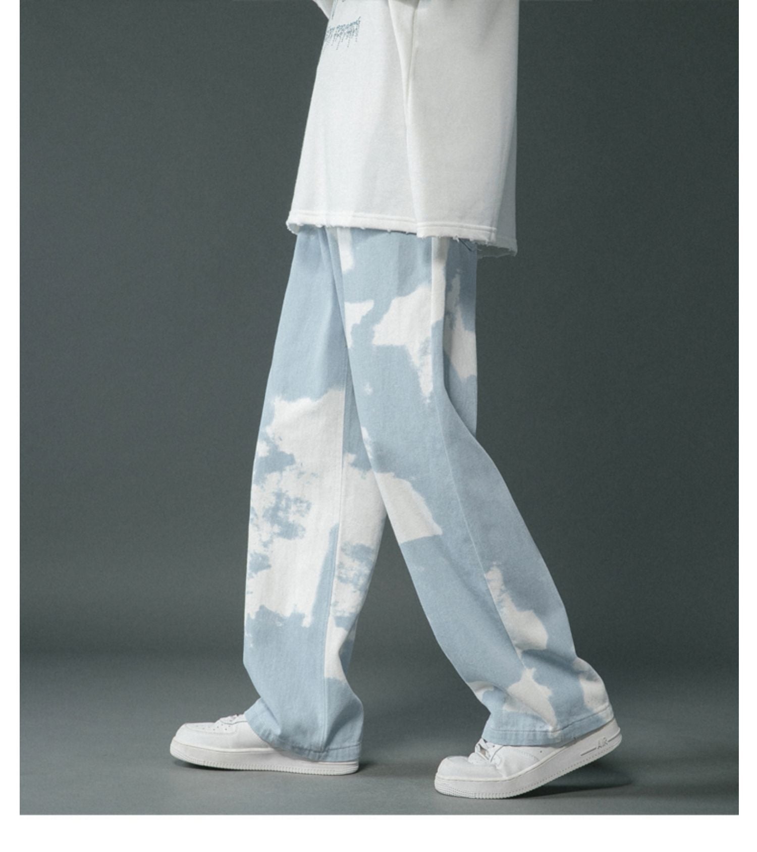 Tie Dyed Denim Straight Leg Pants For Boys - Whispering Winds