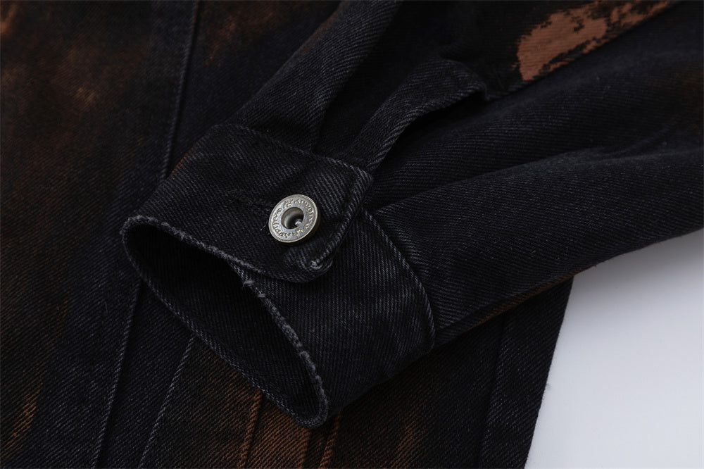 Fashion Distressed Holes Denim Jacket