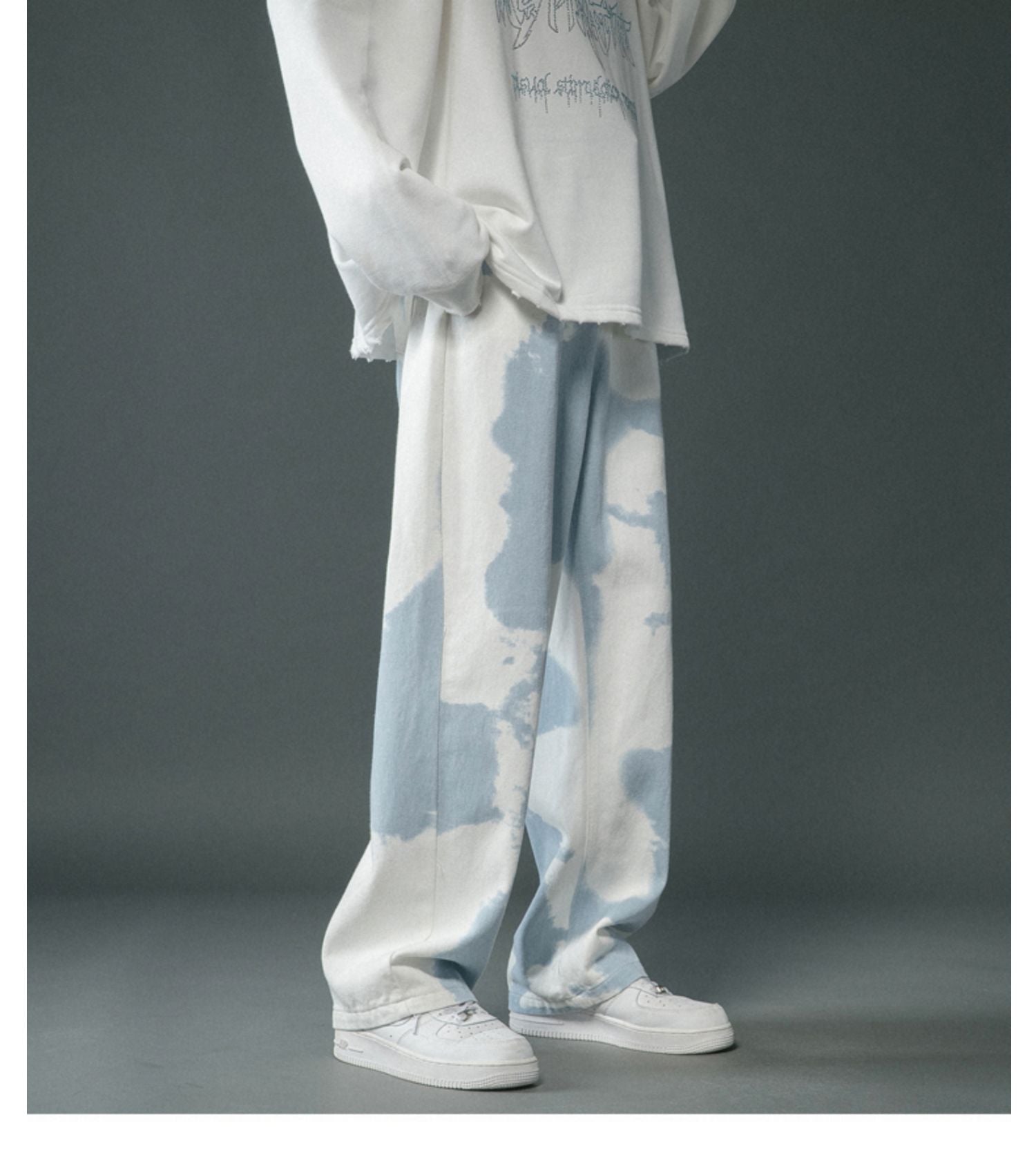 Tie Dyed Denim Straight Leg Pants For Boys - Whispering Winds