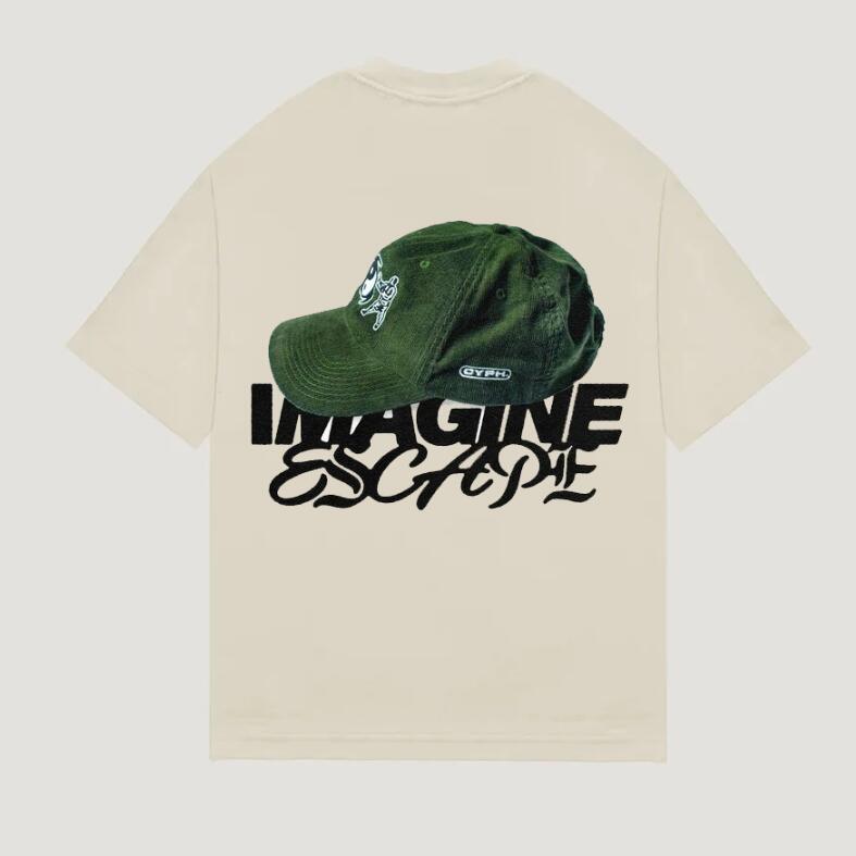 American-Style Oversized Round Neck Tee Primordials