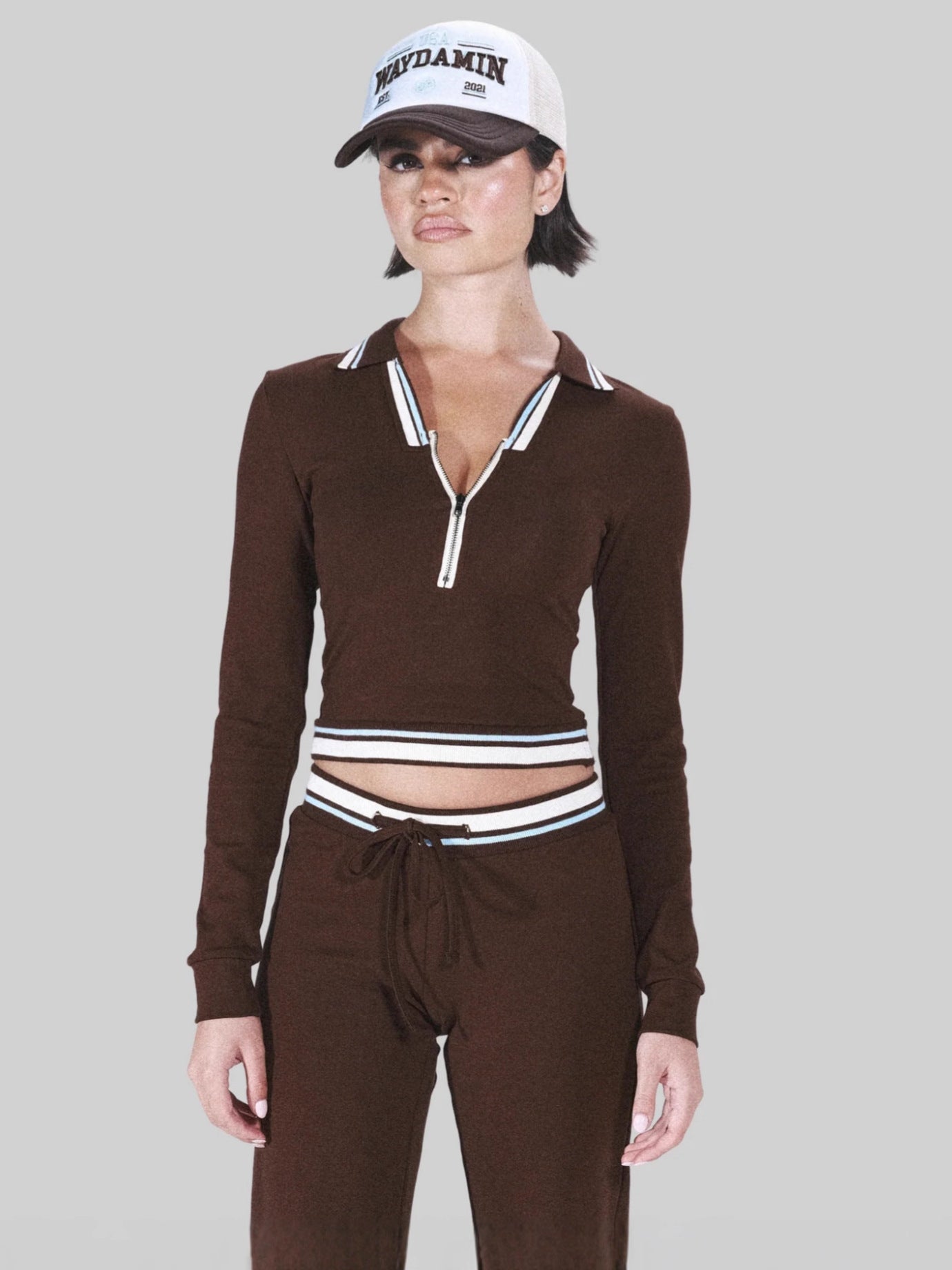 Retro Color-Block Long-Sleeve Co-ord Set Primordials