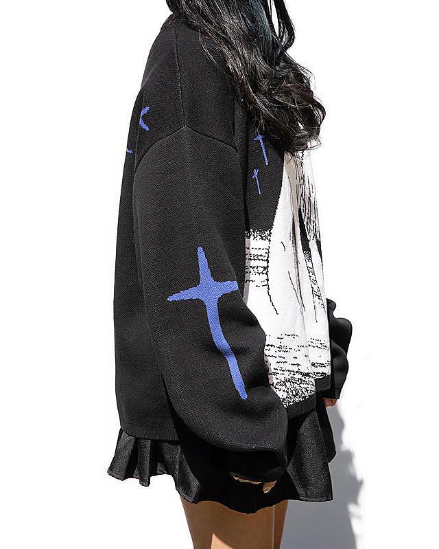 "Galaxy Girl" Graphic Pullover Women's Sweater