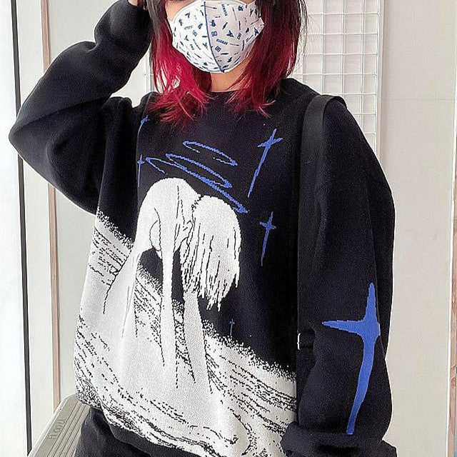 "Galaxy Girl" Graphic Pullover Women's Sweater