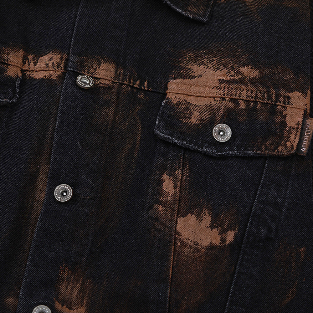 Fashion Distressed Holes Denim Jacket