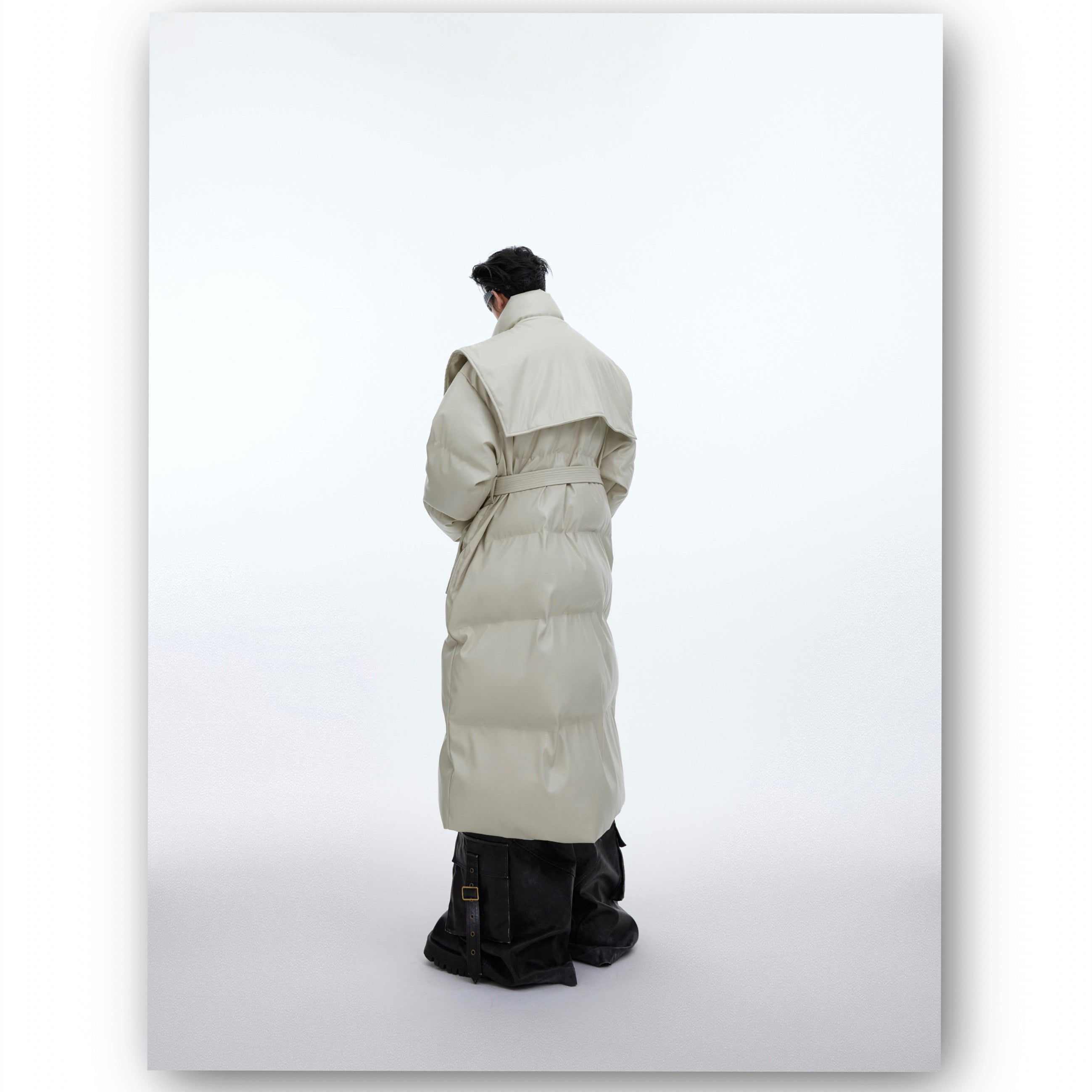 Hooded Shawl Thickened Leather Cotton Jacket - Whispering Winds