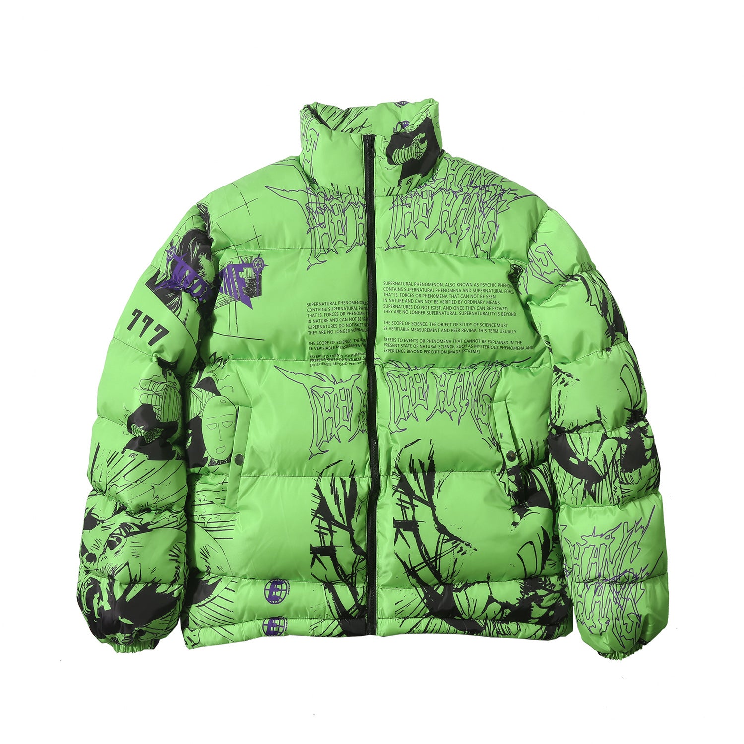 Personalized Creative Print Thick Cotton Jacket