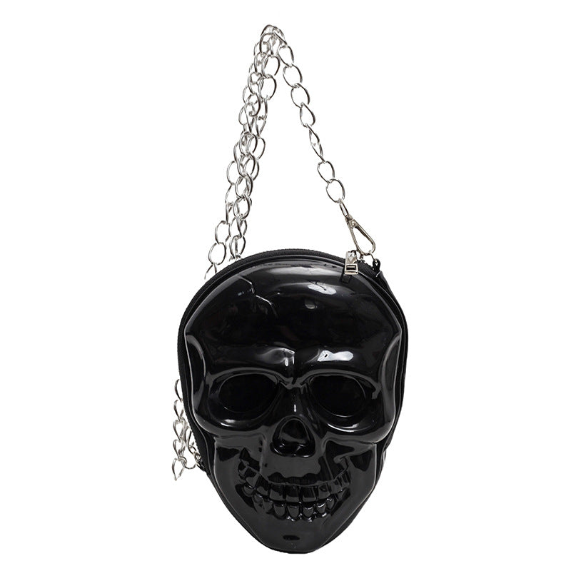 Chained Skull Silicone Crossbody Bag