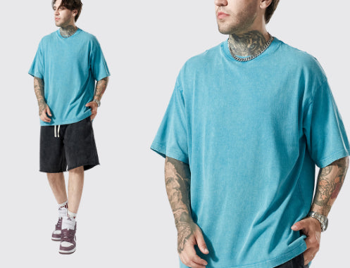 Men's Summer, Retro Streetwear, Loose Short-Sleeve