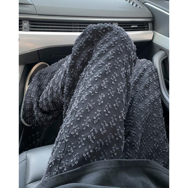 Jacquard Full-Print Streetwear Jeans