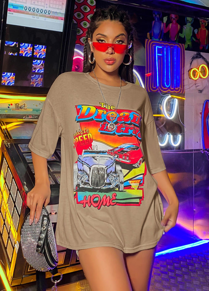 Oversized Cotton Album Art Streetwear Top Primordials